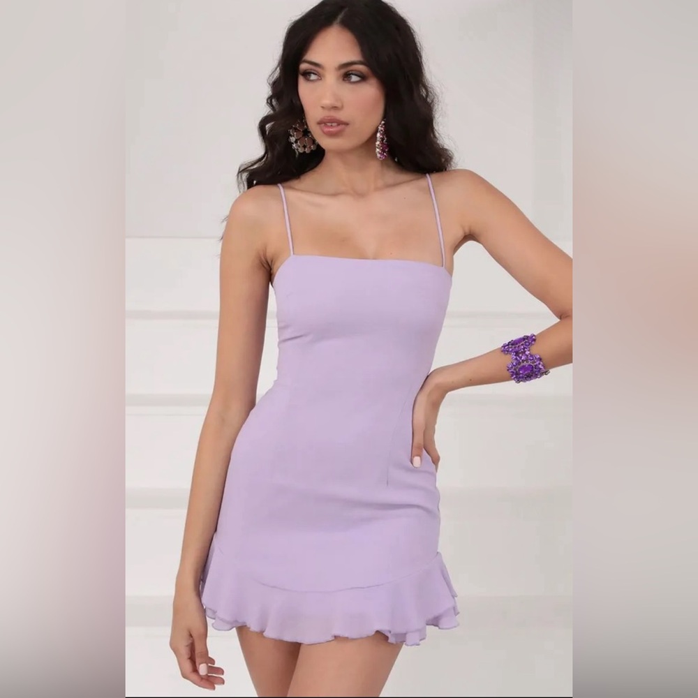 Lucy in the sky Aubrey ruffle dress in lavender